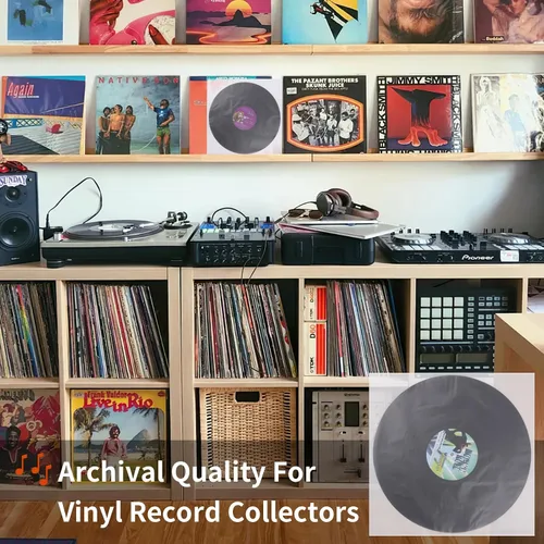 Miniatura 7 de Fundas interiores para discos de vinilo, 30 fundas interiores de vinilo LP antiestáticas de 12 pulgadas, fundas protectoras de vinilo de plástico