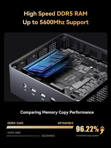 Miniatura 2 de MINISFORUM DeskMini UM790 Pro Mini PC AMD Ryzen 9 7940HS Versión Barebones Sin RAM y SSD Computadora Personal, Gráficos AMD Radeon 780M, 2xHDMI(4K)