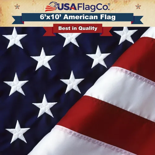 Miniatura 11 de Banderas americanas para exteriores 3x5 - Bandera estadounidense de USA Flag Co. fabricada en Estados Unidos: estrellas bordadas y rayas cosidas