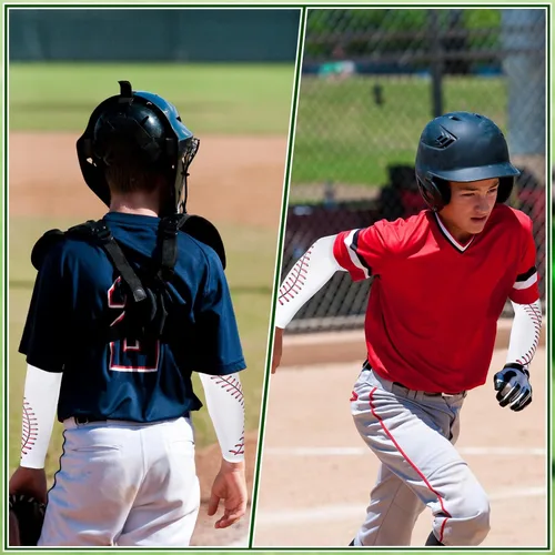 Miniatura 5 de Cozypower 12 pares de mangas de béisbol para jóvenes y niños, deportes, compresión de softbol, mangas de brazo para protección solar