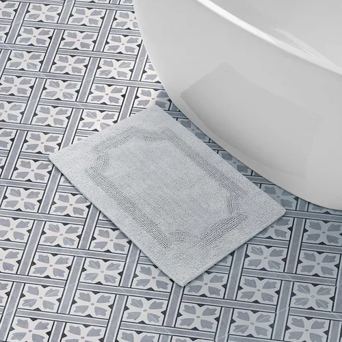 Miniatura 8 de Laura Ashley - Tapete de baño reversible de algodón, decoración de baño de alta calidad, lavable a máquina, altamente absorbente, 17 x 24 pulgadas