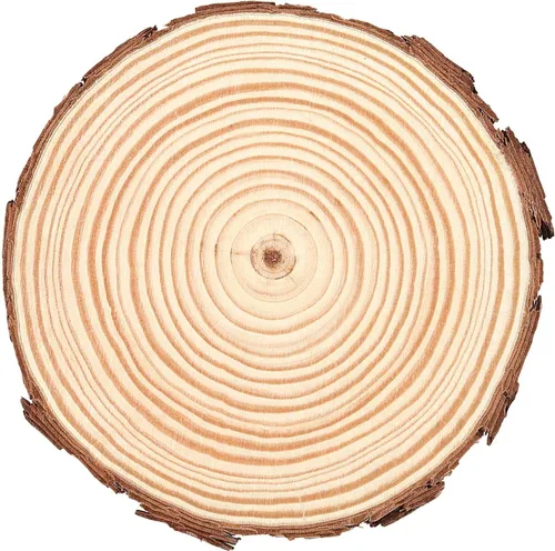 Miniatura 5 de 100 piezas de rebanadas de madera natural de 3.5 a 4 pulgadas, rebanadas de madera sin terminar de 0.4 pulgadas de grosor, posavasos de madera