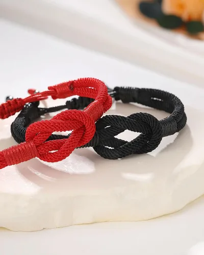 Miniatura 3 de Eryuor Pinky - Pulseras de nudo de promesa, regalos para parejas, Navidad, aniversario, día de San Valentín, regalos para hombres, mujeres, novio