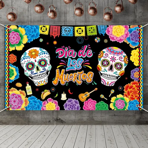 Decoración del Día de los Muertos, Día de los Muertos, decoración del Día de los Muertos, decoración del Día de los Muertos, telón de fondo de
