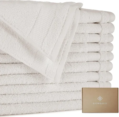Miniatura 18 de BIOWEAVES 100% Algodón Orgánico 700 GSM Suave Juego de Toallas Premium de 6 Piezas Certificado GOTS, 2 Toallas de Baño, 2 Toallas de Mano y 2 Paños