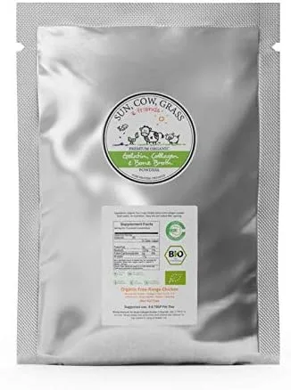 Caldo de hueso de salmón salvaje de Alaska en polvo de colágeno 15.87 oz (aproximadamente 1 libra) proteína pura sin gelificación, sin sabor, sin