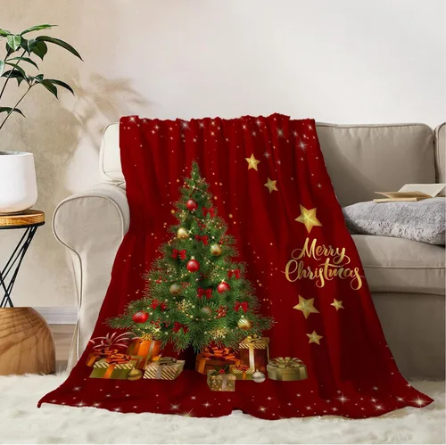 Miniatura 8 de YeeJu Manta de Navidad para Bebé Decorativa Roja a Cuadros Manta Navideña para Niños Pequeños Manta para Envolver Mascotas Cuna Suave Ligera