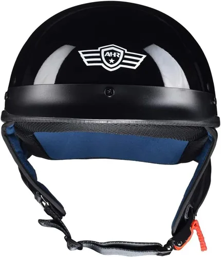 Miniatura 3 de AHR Half Face Motorcycle Helmet DOT Approved Half Helmet for Motorbike Cruiser Chopper, Run-C & Run-D Patriotic Flag