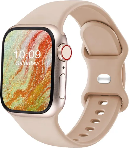 Miniatura 42 de Correas deportivas compatibles con Apple Watch de 38mm 40mm 41mm 42mm 44mm 45mm 46mm 49mm, p/mujer y hombre, correa de silicona para iWatch Series