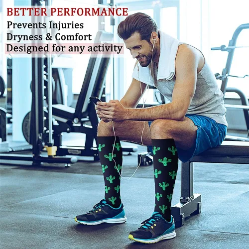 Miniatura 3 de CHARMKING 6 pares de calcetines de compresión para mujeres y hombres, el mejor apoyo para enfermeras, correr, atletismo, viajes de vuelo