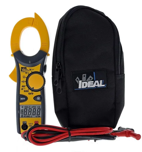 Miniatura 2 de Pinza amperimétrica IDEAL Electrical 61-744 de 600 Amp AC con NCV, indicador de voltaje, CATIII para 600V, amarilla