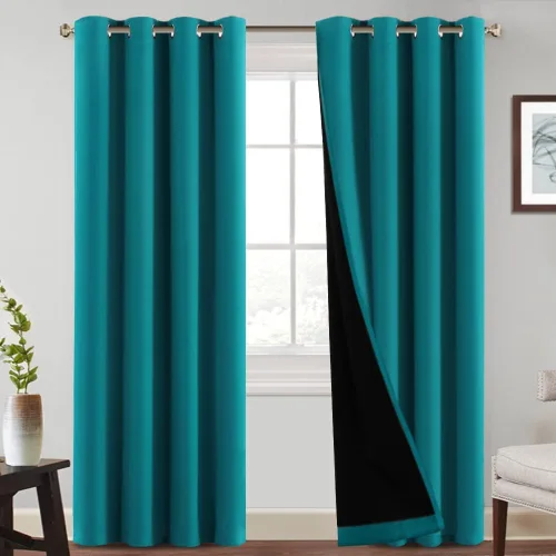 Miniatura 25 de PrinceDeco Paneles de cortina 100 % opacas de 108 pulgadas de largo, completamente opacos, tratamiento de ventana, cortinas forradas con aislamiento