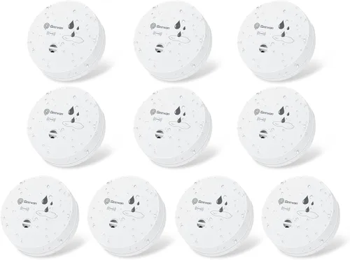 Miniatura 14 de Geevon 1 paquete de detectores de fugas de agua, sensor de agua de 100 dB, detector de inundación para sótanos, baños, lavanderías, cocinas, garajes