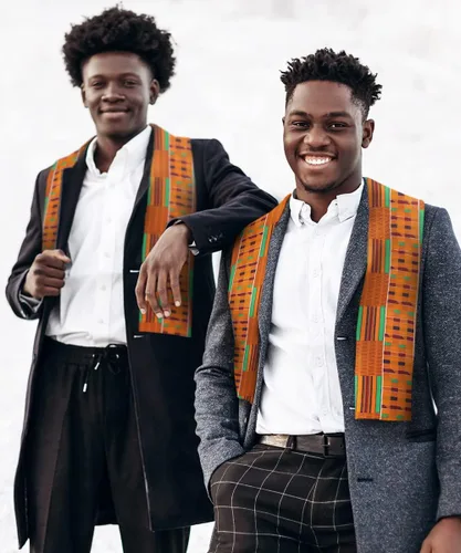 Miniatura 6 de BufandaEstolaFaja Africana Estampado Kente