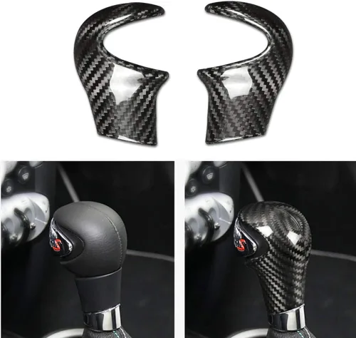 Miniatura 2 de WLKE Add-on - Pomo de palanca de cambios automática de fibra de carbono real, ajuste para Mini Cooper S One Countryman Cluman R55 R56 R58 R60 F55