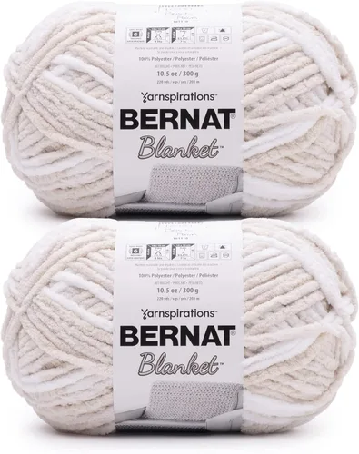 Miniatura 92 de Bernat - Estambre para mantas súper esponjoso acrílico, 2 paquetes de 300g/10.5 onzas, #6, chenilla gruesa de peso pesado para tejer y crochet