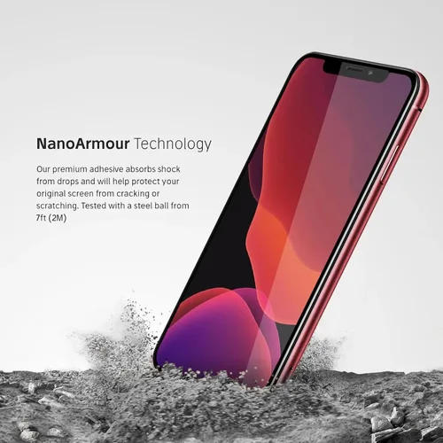 Miniatura 2 de FLOLAB NanoArmour - Protector de pantalla para iPhone 11 Pro Ultra Clear el mejor vidrio templado para iPhone, duradero, suave como mantequilla