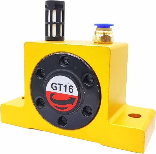 Miniatura 7 de GT48 Vibradores de turbina neumática, vibrador de turbina giratoria de aire industrial dorado silencioso G3/8" para tolva dorado con silenciador