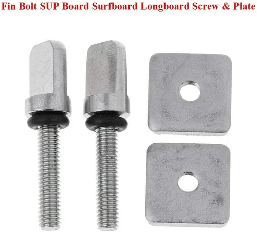 Miniatura 2 de 8 juegos de pernos de aleta de acero inoxidable SUP Junta Tabla de surf Longboard Tornillo y placa