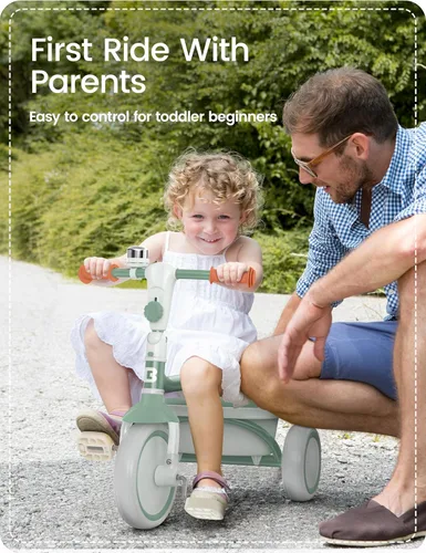 Miniatura 8 de besrey Triciclo para niños pequeños con campana, triciclo para niños de 18 meses a 5 años, triciclo para niños, bicicleta para niños de 2 a 5 años