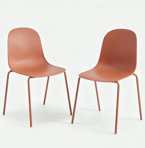 Miniatura 12 de Juego de 4 sillas de comedor negras, sillas de cocina apilables de plástico, silla clásica para interiores y exteriores con patas de metal