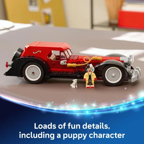 Miniatura 3 de LEGO Disney Cruella De Vil's Car Building Toy – 101 Dalmations juego de construcción de vehículos de simulación para niñas y niños, a partir de 9