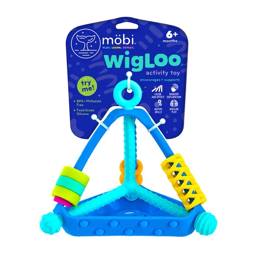 Miniatura 10 de Mobi Peeka - Juguete de actividad – Espejo de bebé boca abajo, juguetes Montessori de silicona de grado alimenticio, espejo inastillable para bebés