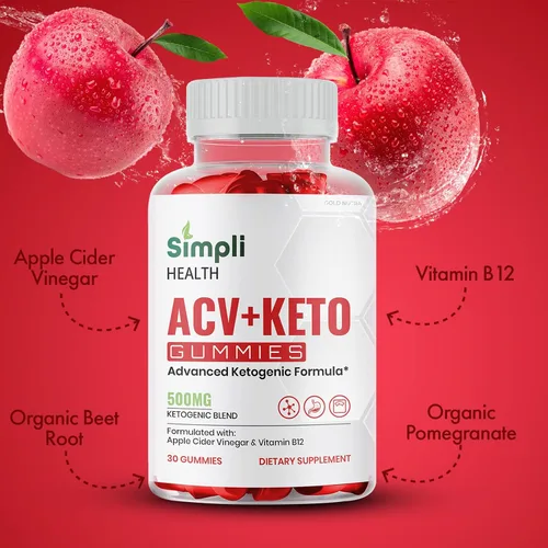 Miniatura 2 de Paquete de 3 gomitas Simpli Health ACV Keto, máxima fuerza