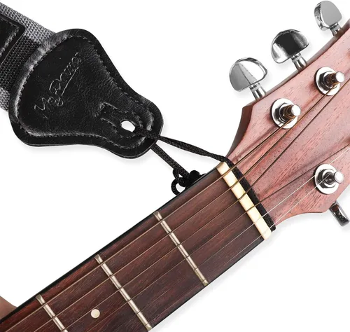 Miniatura 5 de Correa de guitarra con 3 soportes para púa, para guitarra eléctrica y acústica