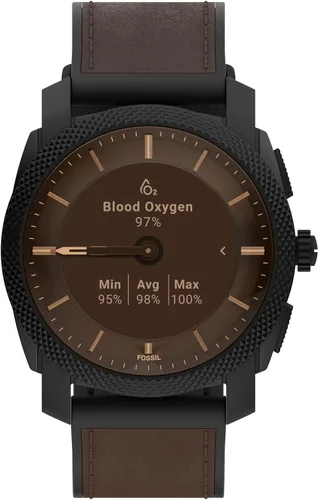 Miniatura 9 de Fossil Machine Gen 6 Reloj inteligente híbrido con Alexa integrado frecuencia cardíaca seguimiento de actividad oxígeno en sangre y notificaciones