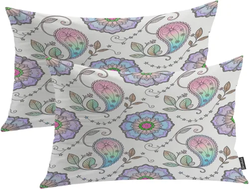 Miniatura 105 de Shrahala Funda de almohada decorativa de castillo oscuro de Halloween, casa con murciélagos de bruja, esqueleto, funda de almohada cuadrada mezclada