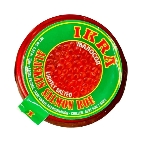 Miniatura 4 de Huevas de salmón de Alaska – Sal naturalmente ligera, caviar rojo, Ikura, mariscos gourmet refrigerados, 4.23 oz 4.23 oz
