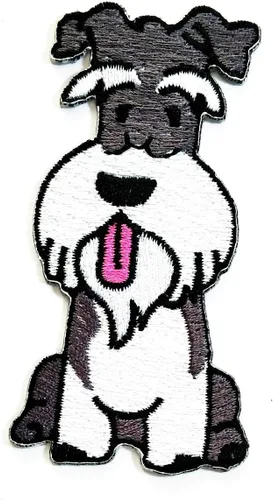 Miniatura 9 de Nipitshop - Parches de perro de pelo largo Shih Tzu con lazo rojo de dibujos animados de animales, parches para planchar con bordado de dibujos Dog9