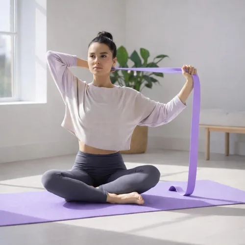 Miniatura 7 de WHITECLOUDZ Kit de yoga, juego de 7 piezas de esterilla de yoga para entrenamientos en casa, esterilla de yoga gruesa, bloques de yoga, correa