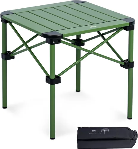 Miniatura 18 de iClimb Mesa ligera y estable de aluminio plegable cuadrada con parte superior enrollable y bolsa de transporte para acampar, picnic, patios