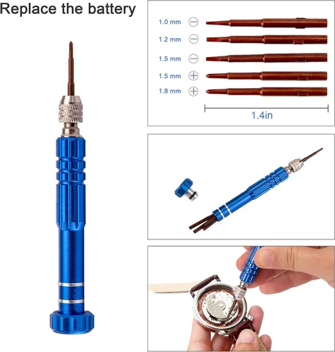 Miniatura 4 de Kit de herramientas de repuesto para reloj, juego de herramientas de barra de resorte profesional, 210 piezas de eslabones de reloj, correa, correa