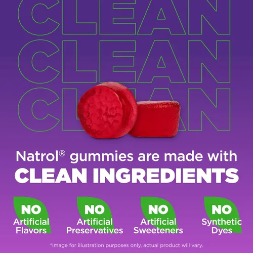 Miniatura 6 de Natrol Melatonina para niños 1 mg, suplemento dietético para un sueño reparador, gomitas de melatonina para niños, 180 gomitas con sabor a