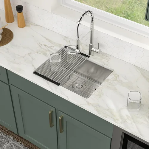 Miniatura 2 de Logmey - Fregadero de barra de 21 pulgadas, fregadero de cocina de acero inoxidable de 21x18, fregadero de barra pequeño, calibre 16, fregadero