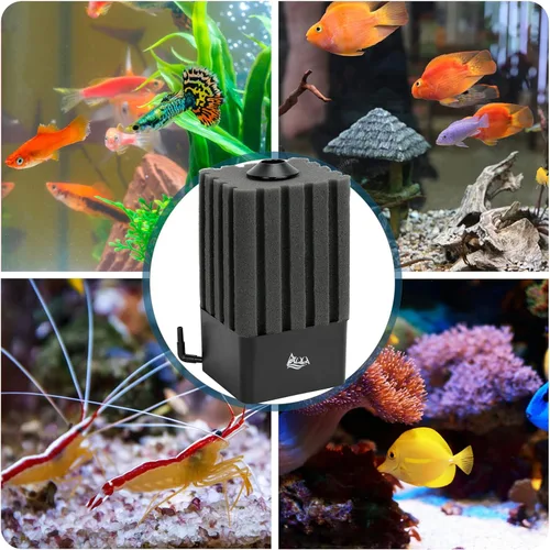 Miniatura 7 de AQQA Filtro de Acuario Filtro de Esponja para Tanque de Peces Filtros Sumergibles Silenciosos para Acuario Filtro de Espuma para Agua Dulce y Salada