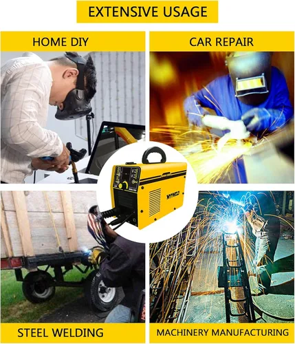 Miniatura 8 de Soldador MIG, soldador multiproceso sin gas de doble voltaje de 110/220 V, alambre sólido 4 en 1/flujo MIG/Stick ARC/Lift TIG, IGBT Inverter