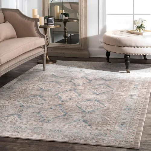 nuLOOM Alfombra vintage Sherell decorativa, 3 x 5, gris pardo
