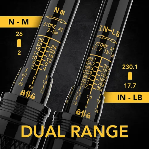 Miniatura 2 de LEXIVON Llave de torque para bicicleta de 1/4 de pulgada, kit de 15 piezas Engranaje de 72 dientes, clic de doble dirección, tipo 2~26 Nm