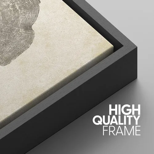 Miniatura 281 de SIGNWIN Lienzo enmarcado para pared, arte con pinceladas de flujo neutro en tonos beige abstractos, ilustraciones, arte moderno, decorativo