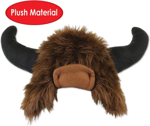 Miniatura 4 de Beistle Sombreros unisex de felpa de búfalo, 2 piezas, gorras con temática de granja, suministros para fiestas de animales, accesorios occidentales