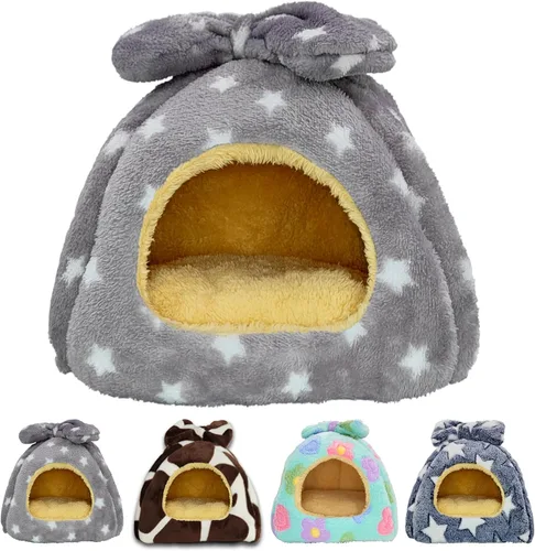 Miniatura 10 de Cama de conejillo de indias, cama de conejo, accesorios cálidos para casa de escondite para animales pequeños, hámsters, chinchillas, conejitos Verde
