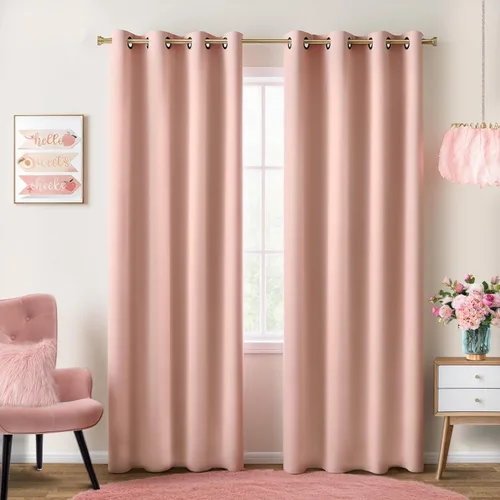 Miniatura 100 de Cortinas opacas de 72 pulgadas extra anchas para dormitorio, puerta corrediza de vidrio y patio, 2 paneles con ojales para oscurecer ventana grande