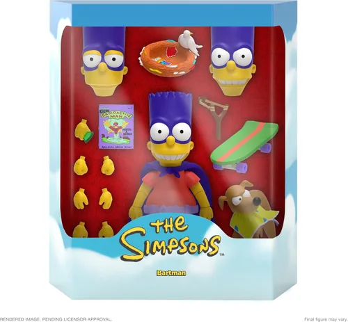Miniatura 2 de Super7 Ultimates The Simpsons Bartman - Figura de acción de Los Simpson de 7 pulgadas con accesorios, colección clásica de programas de televisión
