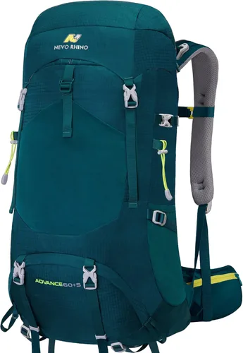 Miniatura 13 de N NEVO RHINO - Mochila de senderismo con marco interno 50, 60, 65, 70 y 80 L, mochila impermeable para escalar, camping, con cubierta de lluvia 02