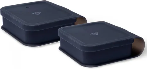 Miniatura 7 de Silipint Cuenco de silicona Go Go Connected con tapa, irrompible, no tóxico, apto para lavavajillas (moteado rojo, 30 onzas)