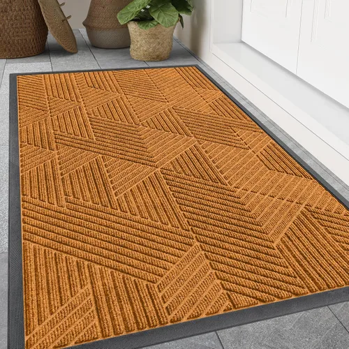 Miniatura 40 de Smiry - Felpudo para puerta principal y entrada interior y exterior, resistente, de caucho natural, atrapa la suciedad y la humedad delgado, diseño